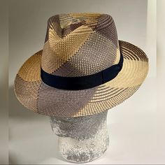 Brand New W/Tags Amazing Hat Design Material: 100% Toquilla Palm Shape: Fedora Made In Usa Teardrop Crown Japanese Grosgrain Trim Brown Six-panel Summer Hat, Hollywood Accessories, Large Hat, Large Hats, Hat Design, Straw Hats, Straw Hat, Accessories Men, Hat Designs