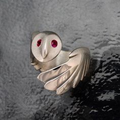 Silver Labrador, Horse Ring, Owl Ring, Dog Ring, Dragon Ring, Green Garnet, Colored Stone, Animal Rings, Eye Ring