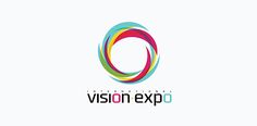 the vision expo logo is shown in multicolored circles and has an oval shape