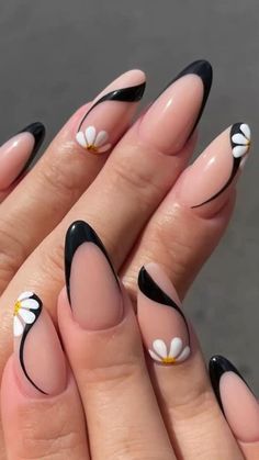 The Top Summer Nails Ideas and Trends for 2023 | Spring Nails 2023 Black And White Nail, Black And White Nail Designs, Nail Art For Beginners, Nude Nail Designs, White Nail Designs