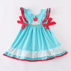 Brand New In Package 100% Cotton Cute Blue Dress For School, Cute Blue School Dress, Playful Ruffled Dresses For School, Girls Navy Dress, Minnie Dress, Lace Ruffle Dress, Girls Back, Princess Flower Girl Dresses, Scarlett Dresses