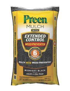 Preen Mulch with Extended Control Weed Preventer is the only landscape mulch that comes with added Preen weed preventer already mixed in. In one easy step, apply mulch and block weeds for up to 6 months – guaranteed! It’s available in three non-fade colors: russet red, chestnut brown, and midnight black – all guaranteed to stay colorfast all year. Preen 2-cu ft Black Pine Mulch Plus Weed Control Mulch | 290301 Playground Mulch, Brown Mulch, Clean Up Day, Chestnut Brown Color, Red Chestnut, Weed Barrier, Landscape Products, Garden Weeds, Miss Mustard Seeds