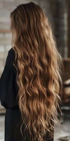 Ethereal Hairstyles Long, Long Wavy Light Brown Hair Aesthetic, Long Wavy Brunette Hair Natural, Long Wild Curly Hair, Healthy Natural Hair Aesthetic, Long Waist Length Hair, Long Healthy Brown Hair, Long Blonde Wavy Hair Natural, Long Hair Length