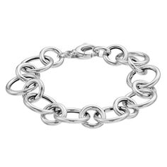 Finish off any ensemble in style with this sterling silver round link bracelet. Click on this JEWELRY & WATCHES GUIDE to learn about fit, styles, materials and more! Finish off any ensemble in style with this sterling silver round link bracelet. Click on this JEWELRY & WATCHES GUIDE to learn about fit, styles, materials and more! FEATURES Chain type: link Length: 7.5 in. Clasp: lobster-claw Metal: sterling silver Finish: polished Packaging: boxed Size: 7.5". Gender: female. Age Group: adult. Classic Silver Chain Link Charm Bracelet, Classic Metal Charm Bracelet With Solid Links, Modern White Gold Jubilee Charm Bracelet, White Gold Link Charm Bracelet With Jubilee Design, White Gold Jubilee Link Charm Bracelet, Modern Sterling Silver Charm Bracelet With Lobster Clasp, Classic Silver Chain Charm Bracelet, Sterling Silver Round Bracelet With Chain For Everyday, Classic White Gold Charm Bracelet With Silver Chain