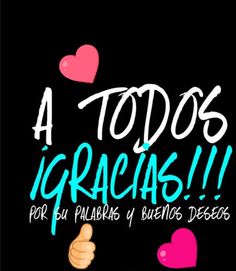 a black background with hearts and the words igacias written in spanish on it