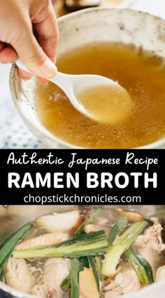 Broth Recipes Soup, Homemade Ramen Broth Recipes, Easy Ramen Broth Recipes, Best Ramen Broth Recipe, Ramen Stock Recipe, Authentic Ramen Broth Recipes, Ramen Soup Broth, Ramen Base Recipe, Roman Broth Recipe