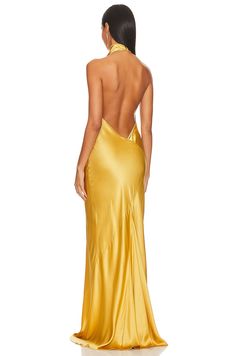 Amanda Uprichard Rainier Gown in Tunisia | REVOLVE Resort 2024 Collection, Yellow Gown, Luxe Clothing, Resort 2024, Amanda Dress, Yellow Dresses, Parsons School Of Design, Wedding Guest Outfits, Sleeveless Gown