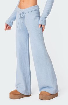 Realize the dream of leaving the house in pants that are oh-so-similar to the ones you wear when you don't. Drawstring waist 50% polyester, 50% rayon Machine wash, dry flat Imported Fabric Matching, Swimwear Dress, Knit Pants, Drawstring Pants, Dream Clothes, S Models, Soft Knits, Model Height, Everyday Outfits