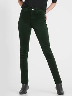 High-Rise Skinny Stretch-Corduroy Pant | Banana Republic Chic Straight Leg Corduroy Jeans, High Waist Stretch Corduroy Jeans, Stretch Mid-rise Corduroy Jeans, Stretch Corduroy Mid-rise Jeans, High Rise Corduroy Jeans, Trendy Corduroy Workwear Jeans, Trendy Corduroy Jeans For Work, Winter Corduroy Fitted Jeans, Corduroy Pant