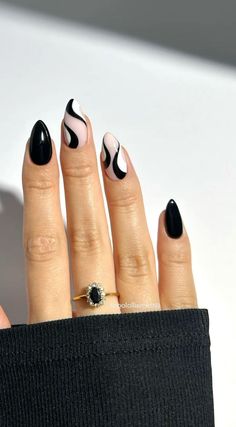 Discover 32 Fall Nails You Need to Try This Year! From chic Fall Gel Nails to Her Nails looks that will leave you obsessed, these Sophisticated Fall Nails are perfect for the season. Get inspired with Fall 24 Nails and Cute Nails For Fall that add a festive touch. Whether you're looking for Nail Inspo Thanksgiving or Classy Acrylic Nails, we’ve got the ultimate Nagel Inspo. Stay on top of the Nails Trends Fall 2024 with Classy Nail Colors Fall and Trending Nail Inspo 2024 for a flawless manic... Black And White Nail, Black Almond Nails, Black And White Nail Art, Milky Nails, Graduation Nails, Fall Gel Nails, Sweater Nails, Basic Nails, Her Nails