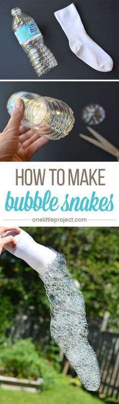 how to make bubble snakes out of plastic bottles