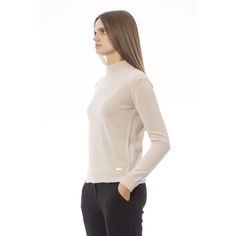 Step into the season with the epitome of Italian sophistication by Baldinini Trend. Wrap yourself in luxury with this sumptuous turtleneck sweater, a seamless blend of style and comfort. Featuring long sleeves and a ribbed neck, wrists, and bottom, this piece is a celebration of timeless design and superior craftsmanship. The iconic monogram shines subtly, signaling a nod to those with an eye for exclusive fashion. Color: Beige Material: 42% Fabric, 25% Viscose, 15% Cashmere, 10% Polyamide, 8% L Cashmere Sweater Women, Sweater Trends, Cashmere Blend Sweater, Women Sweater, Guess Jeans, Sweater Sleeves, The Chic, Turtleneck Sweater, Sweater Shirt