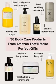 these body care products are perfect! I've been looking for some good gift ideas and this list was so helpful! Good Gift Ideas