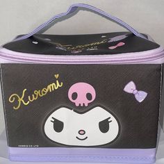 New Cute Kuromi Bag That Can Be Used For Lunch (As A Lunch Bag), Makeup, And/Or To Store Any Miscellaneous Items. Purple Pouch Bag For School, Purple Rectangular Cosmetic Bag With Removable Pouch, Purple Rectangular Cosmetic Bag For Daily Use, Purple Cosmetic Bag With Zipper For Daily Use, Purple Bag With Zipper Closure As Gift, Purple Bag With Zipper Closure For Gift, Purple Bags With Zipper Closure For Gifts, Trendy Purple Rectangular Cosmetic Bag, Cute Purple Pouch Bag