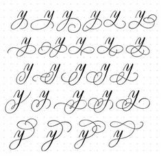 the upper and lowercase letters in cursive handwriting