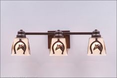 Avalanche Ranch - A36317TS-28 - Bathroom Fixtures - Three Lights - Woodland-Horse Horseshoe - Dark Bronze Metallic Bath Vanity Lights, Double Bath, Vanity Lights, Cabin Style, Bath Light, Bath Vanity Lighting, Horse Designs, Mission Style, Bath Vanity