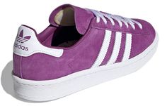 “adidas Originals Campus 80s ‘Purple White’ blends a rich purple upper with white accents for a retro-inspired and eye-catching sneaker.” Rich Purple, Adidas Campus, How To Measure, White Accents, To The End, Good Grips, Choose The Right, Luxury Shoes, Retro Inspired