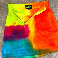 Size Small Tie Dye Agr Limited Edition Skirt. Never Worn No Tag Orange Skirt, Aesthetic Outfit Ideas, Orange Yellow, Neon Orange, Tie Dye Skirt, Aesthetic Clothes, Womens Skirt, Tie Dye, Brand New