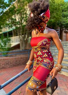 Stretchy Ankara/ Dashiki/ Kente/ African Print Tube Dress | Etsy Red Fitted Dress With Batik Print, Fitted Red Dress With Batik Print, Ready To Wear Dress, Stylish Gown, Dashiki Dress, Curly Weave Hairstyles, Printed Short Dresses, African Dresses For Women, African Culture