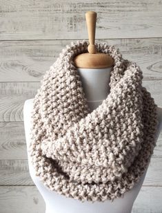 Custom Style Scarf - Chunky Knit Scarf Cowl Scarf Knit Infinity Scarf Womens Scarves Fall Winter Fas Zig Zag Crochet Pattern, Mens Knitted Scarf, Chunky Knit Scarf, Chunky Knit Scarves, Cozy Accessories, Chunky Scarves, Fall Scarves, Scarf Knitting Patterns, Circle Scarf