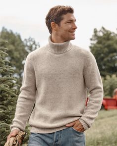 A fresh take on his classic cashmere turtleneck, featuring a waffle stitch for allover texture and wide-rib detailing at the fold-back collar, cuffs, and hem for extra style. As a bonus, he can toss this luxe essential right into the wash.  Exclusive. Long sleeves. Classic Knit Turtleneck For Fall, Casual Cashmere Turtleneck With Ribbed Collar, Fall Merino Wool Turtleneck With Ribbed Cuffs, Casual Ribbed Cashmere Turtleneck, Casual Wool Turtleneck With Ribbed Collar, Classic Knit Turtleneck With Ribbed Cuffs, Classic Wool Ribbed Turtleneck, Classic Ribbed Wool Turtleneck, Casual Merino Wool Turtleneck With Ribbed Collar