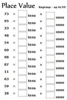 the place value worksheet for students to practice their numbers and write them out