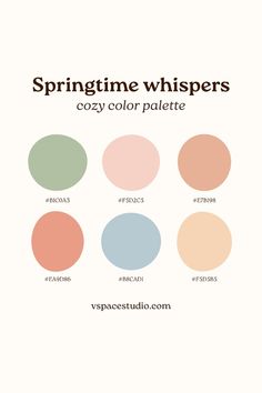 the color palette for springtime whispers