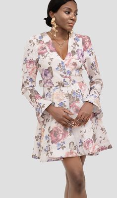 Elevate your style with our Lita Floral Long Sleeve Mini Dress. a timeless piece that seamlessly combines sophistication and charm. Adorned with a delicate floral pattern. this dress offers a touch of femininity and grace. Its long sleeves provide an air of elegance and versatility. making it perfect for a variety of occasions. Invisible zip closuretrumpet sleevedry cleanItem measurements have been rounded to the nearest cm.This garment fits true to sizeModel is 5'9.5"/178 cm. bust 32''/82cm wai Satin Corset Dress, Plunge Mini Dress, Trumpet Sleeve, Stretch Satin, Long Sleeve Mini, Printed Mini Dress, Long Sleeve Mini Dress, Corset Dress, Xl Dress