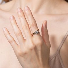 We uphold our brand promise of honoring personal journeys by inviting our customers to celebrate one of life’s biggest milestones with the 2018 Diamond Foundry Deco Capsule. The bridal collection draws inspiration from the decadence of the roaring 20’s, made anew by fashioning the deco silhouettes into minimal designs better fit for the 2020s. A fresh take on the most popular stone shape, this brilliant round diamond is nestled in the center of our classic v-ring design. Stone is claw set. Band Fine Jewelry Single Diamond Ring For Proposal, Fine Jewelry Solitaire For Wedding Proposal, Fine Jewelry Proposal Ring With Single Diamond, Timeless Solitaire Diamond Ring For Proposal, Timeless Solitaire Ring For Proposal, Moissanite Jewelry With Single Diamond For Proposal, Asscher Cut Diamond Ring For Proposal, Timeless Asscher Cut Diamond Ring For Proposal, Proposal Moissanite Jewelry With Single Diamond