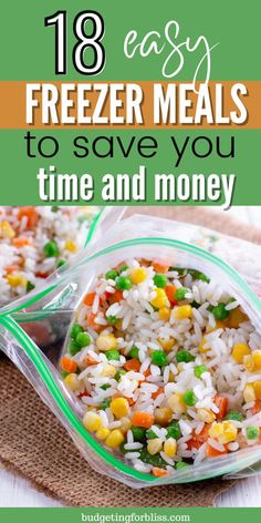 freeze meals to save you time and money