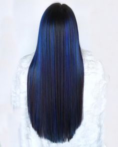 Blue And Black Hair Ideas, Black And Blue Hair, Dyed Hairstyles, Dark Blue Hair, Instagram Hairstyles, Attitude Clothing, Dye Hair, Hair Streaks, Dyed Hair Inspiration