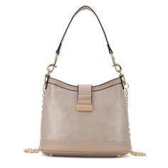 The Pilar Shoulder Bag is a chic and versatile accessory, crafted from shiny marbled vegan leather, combining style, functionality, and sustainability. It features a zipper fastening and a rectangle press lock clasp for added security and elegance. The spacious interior is thoughtfully organized for daily essentials, while a top handle and detachable gold-tone crossbody chain offer multiple carrying options. With protective feet for stability, this bag is perfect for both casual outings and formal occasions, making a bold, ethical fashion statement. Quilted Coverlet, Luxe Gifts, Leather Care, Ethical Fashion, Hobo Bag, Shoulder Handbags, Handbag Accessories, Girls Shopping, Shoulder Bag Women