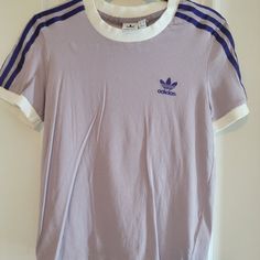 Brand New Adidas Women's T-Shirt. Origal Tag Fell Off But Item Has Never Been Used. Basic Crew Neck T-shirt With Three Stripes, Casual Summer T-shirt With Three Stripes, Adidas Three Stripes T-shirt For Spring, Casual T-shirt With Three Stripes Branding For Spring, Casual Fitted T-shirt With Three Stripes, Fitted Casual T-shirt With Three Stripes, Trendy Adidas T-shirt With Letter Print, Summer Crew Neck T-shirt With Three Stripes, Basic Adidas T-shirt With Three Stripes