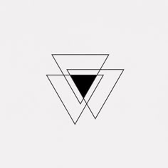 the triangle is black and white in this minimalistic design, it's very simple