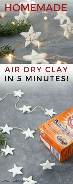 an air dry clay in 5 minutes is the perfect way to decorate your home for christmas