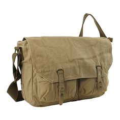 * Size: 15 * 9 * 6" * 2 Front Pockets Under Flat Over Panel; Button Closure * 100% Cotton Canvas; Genuine Leather Parts * Zipper Closure; Internal Pocket And Pen Holders * Vintage Brass Fitting Hardware;16oz Durable Thick Canvas Classic Satchel Shoulder Bag With Pockets, Classic Canvas Shoulder Bag With Pockets, Classic Satchel With Pockets For Everyday Use, Classic Khaki Satchel Bag, Classic Rectangular Canvas Shoulder Bag, Classic Satchel Bag With Pockets, Classic Flap Shoulder Bag With Pockets, Classic Shoulder Bag With Flap And Pockets, Classic Shoulder Bag With Pockets For Daily Use