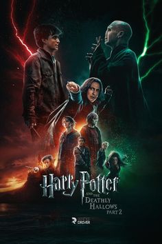 the poster for harry potter's deathly hall and hermigans movie