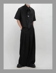 Short Length Short Sleeve Shirt WN6153 – WONDER NOAH Masc Black Outfits, Short Dyed Hair, Black Outfits, Japanese Outfits, Dyed Hair, Short Sleeve Shirt, Men's Fashion, Sleeve Shirt, Dye