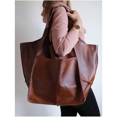 Luxe Brown Vegan Leather Minimalist Oversized Tote Bag, Faux Leather, Ships In 7-8 Days Oversized Tote Bag, Oversized Tote, Large Tote Bag, 8 Days, Leather Bags, Large Tote, Womens Tote Bags, Purses And Handbags, Vegan Leather