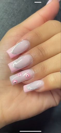 Short French Tip Designs Acrylic, Nails Acrylic Evil Eye Pink, Summer Nails 2023 Evil Eye, Pretty Nails Simple Acrylic Pink, Nail Inspo Summer Acrylic, Acrylic Nail Designs Square French Tips, Nail Inspo White Tip, Pretty Nail Inspo Coffin, Acrylic Nail Designs Short Square Pink