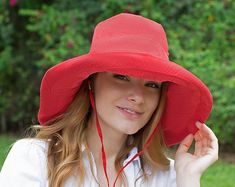 Hey, I found this really awesome Etsy listing at https://www.etsy.com/listing/829024947/red-large-wide-brim-6-womens-lady-hat Solid Color Wide Brim Packable Hat, Packable Solid Hat With Short Brim, Packable Solid Hat, One Size Fits Most, Solid Color Bucket Hat With Upf 50+, Red Outdoor Hat For Spring, Red Spring Outdoor Hat, Red Cap For Vacation, Red Bucket Hat For Outdoor Summer Activities, Adjustable Wide Brim Red Sun Hat