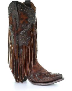 Fringed Boots, Honey Bee Jewelry, Fringe Cowboy Boots, Brides Shoes, Bota Country, Corral Boots, Handmade Boot, Boots Are Made For Walking, Bee Jewelry