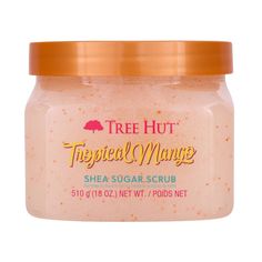 Reveal soft, glowing skin with the warm, juicy scent of Tree Hut Tropical Mango Sugar Scrub! Made with Sugar, Shea Butter, Mango Puree, and our premium blend of six natural oils, this body exfoliator scrub deeply nourishes and balances skin hydration to help restore your skin's natural glow, while promoting firmer-looking skin and boosting skin elasticity. The thoughtful ingredients work together to hydrate, renew, and smooth skin while removing dull, dry skin. Plus, our Tropical Mango Sugar Scr Tree Hut Shave Oil Coconut Lime, Tree Hut Sugar Scrub Coffwe, Sugar Scrubs From Target, Sugar Scrubs Tree Hut Collection, Tree Hut Face Mask, Tree Hut Scrub Review, Travel Size Tree Hut, Tree Hut Coco Colada, Coco Colada