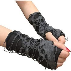 Questions? Leave A Comment Below! Punk Halloween Costume, Punk Halloween, Black Fingerless Gloves, Emo Accessories, Dark Punk, Party Kleidung, Long Gloves, Estilo Punk, Black Gloves