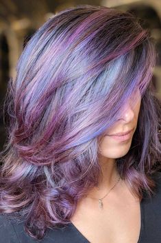 Violet Highlights, Teal Highlights, Bright Blue Hair, Turquoise Highlights, Blue Hair Highlights, Light Purple Hair, Purple Ombre Hair, Dark Purple Hair