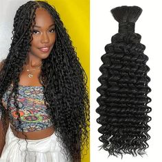 Deep Wave 3pcs Bulk Human Hair Bundles For Braiding Hair Extensions Fo – OneMoreHair Black Boy Hairstyles, Human Hair For Braiding, Hair Bleach, Deep Wave Hair, Braiding Hair Extensions, Long Human Hair Wigs, Silver Grey Hair, Bad Smell, Ponytail Hair Extensions