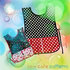 two baby bibs with polka dots on them