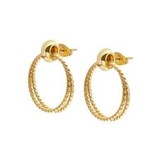 These double drop twisted fashion hoop earrings by Gemesis Jewels by EDFORCE feature a stainless steel double-hoop silhouette. A statement piece to add to your look with the grace of modern elegance. Size: 1" Length x 0.1" Width x 0.06" Height Product Care : Remove before swimming or bathing and try to avoid contact with body lotions, oils, and liquids. Material : 100% Stainless Steel Body Lotions, Bootie Sandals, Sneaker Slippers, Straw Bags, Baby Boy Shoes, The Grace, Small Accessories, Tie And Pocket Square