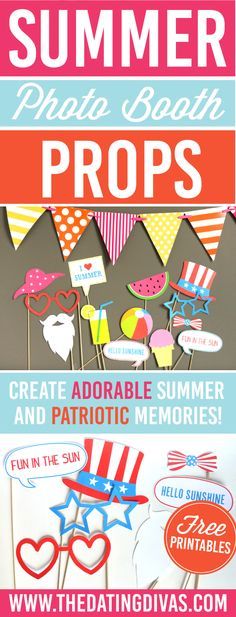 an advertisement for the summer propps program with pictures of patriotic flags and hats on them