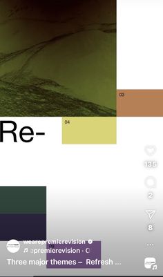 there is an image of the word re - written in different colors and font styles